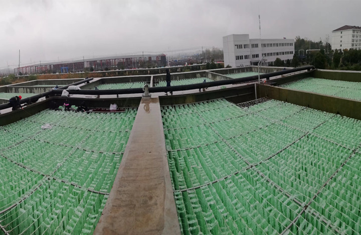 鸿运国际新质料为安徽某印染废水站提供生物填料革新